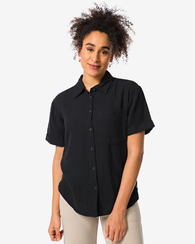 Damen-Bluse Kai schwarz schwarz - 36356170BLACK - HEMA