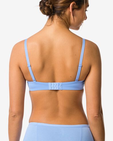 voorgevormde bh zonder beugel micro blauw blauw - 21805740BLUE - HEMA