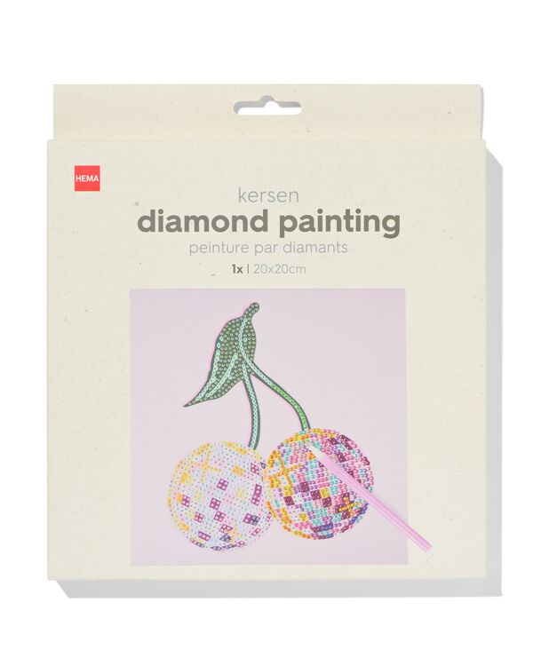 diamond painting 20x20cm kersen - 60702802 - HEMA