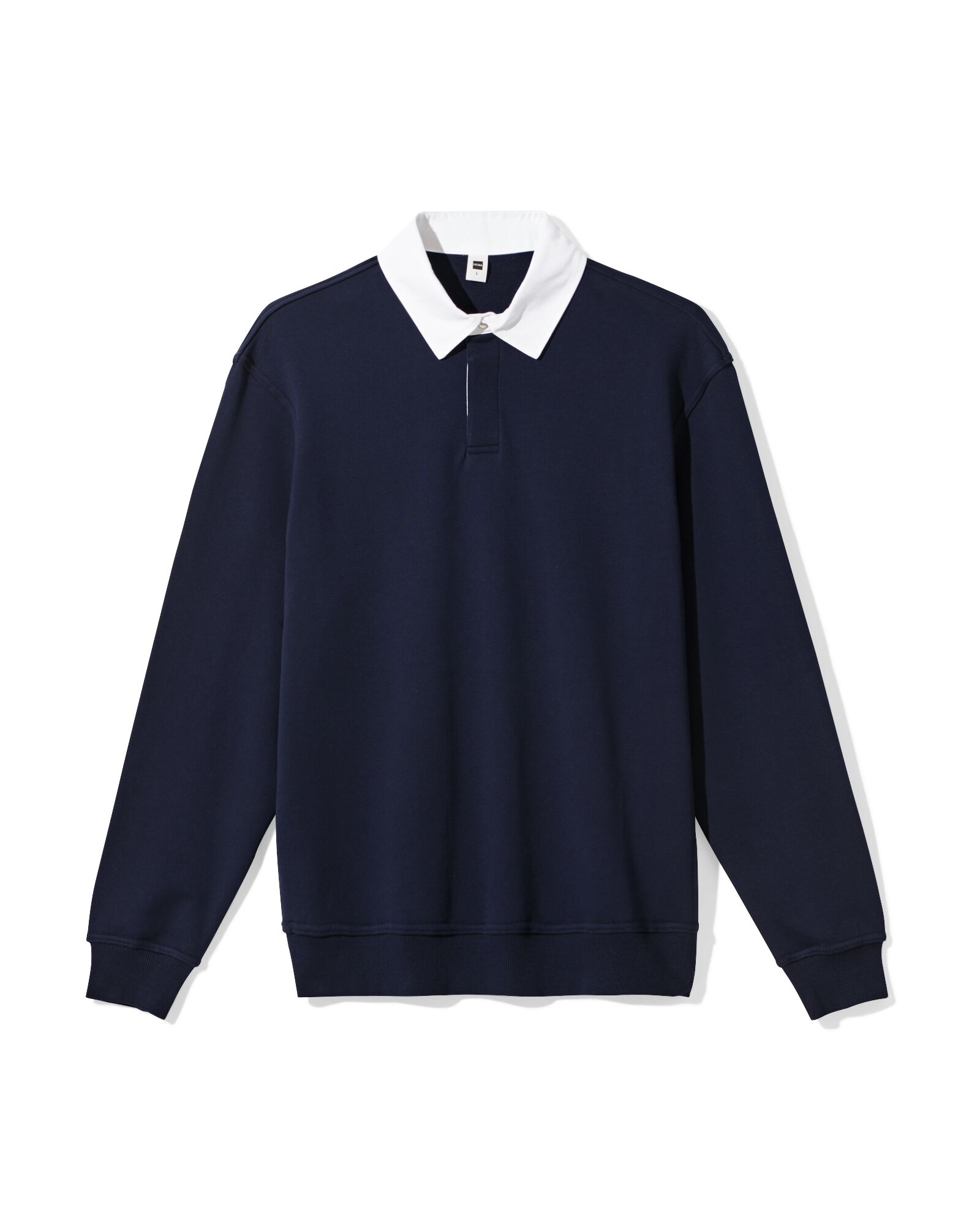 herentrui Sammy sweatstof donkerblauw donkerblauw - 2130430DARKBLUE - HEMA