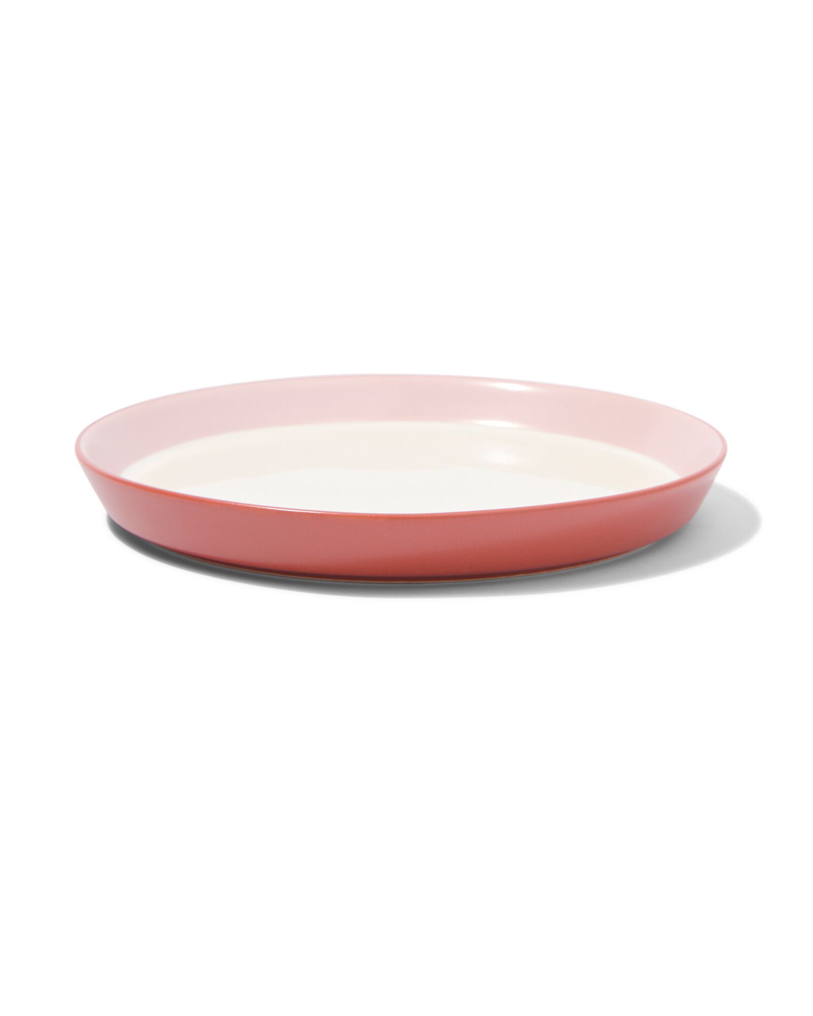 Assiette plate en porcelaine rose 22x22x3 cm