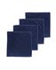 4 serviettes pour visage 30x30 bleu nuit - qualité épaisse bleu nuit débarbouillettes 30 x 30 - 5245412 - HEMA