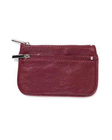 Schl&uuml;sseletui, Leder, Dunkelrot - 18150053 - HEMA