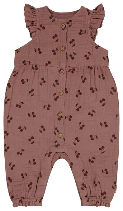 Newborn-Jumpsuit, Kirschen rosa - 1000027310 - HEMA