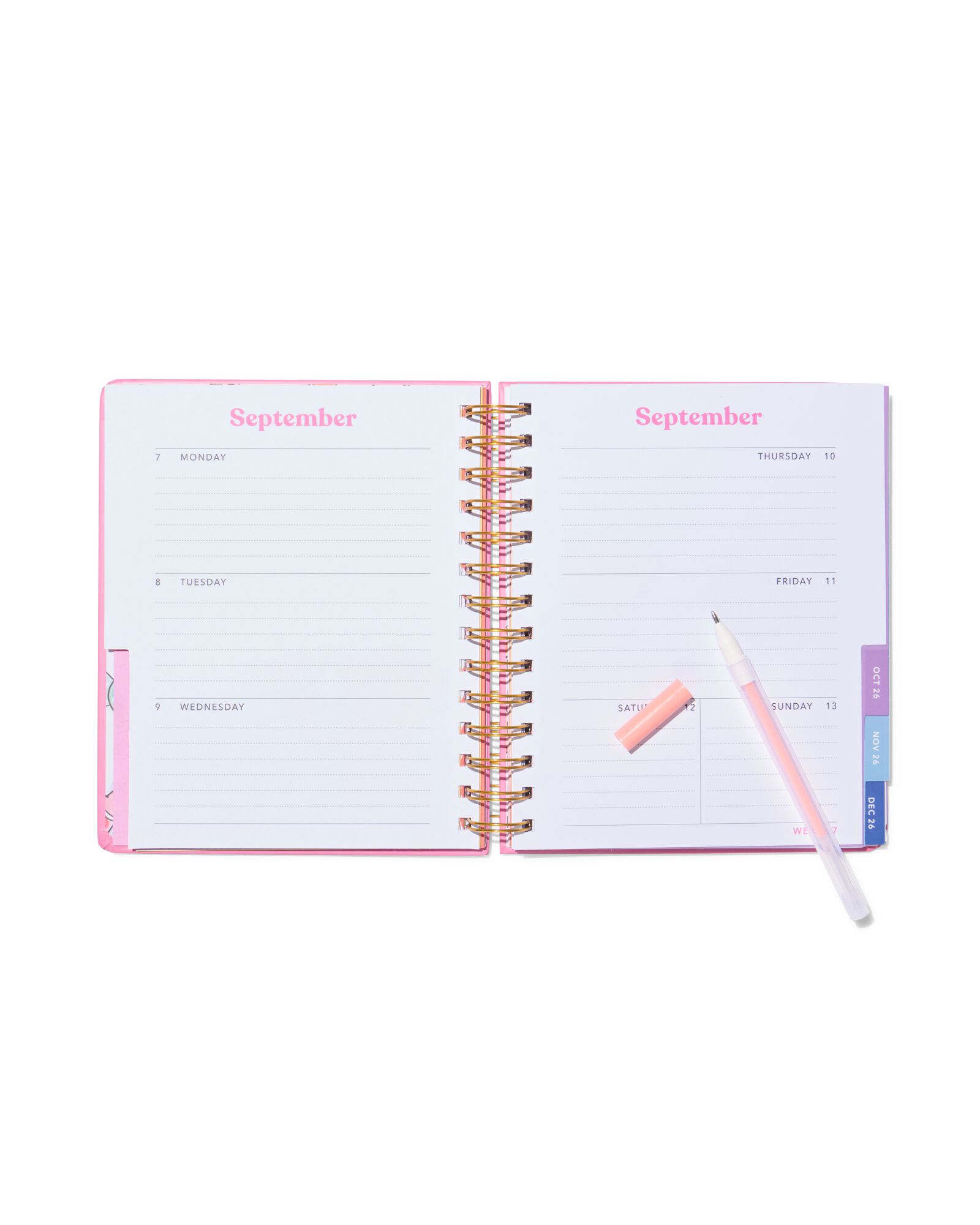 agenda scolaire Blond Amsterdam 2026-2027 15,5x19cm - 14904705 - HEMA