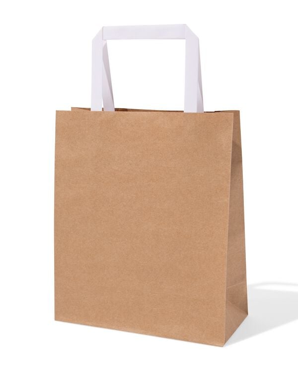 sacs cadeaux M kraft - lot de 6 - 14710292 - HEMA