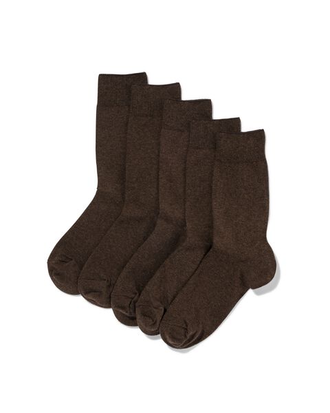 5 paires de chaussettes homme marron marron - 1000020079 - HEMA