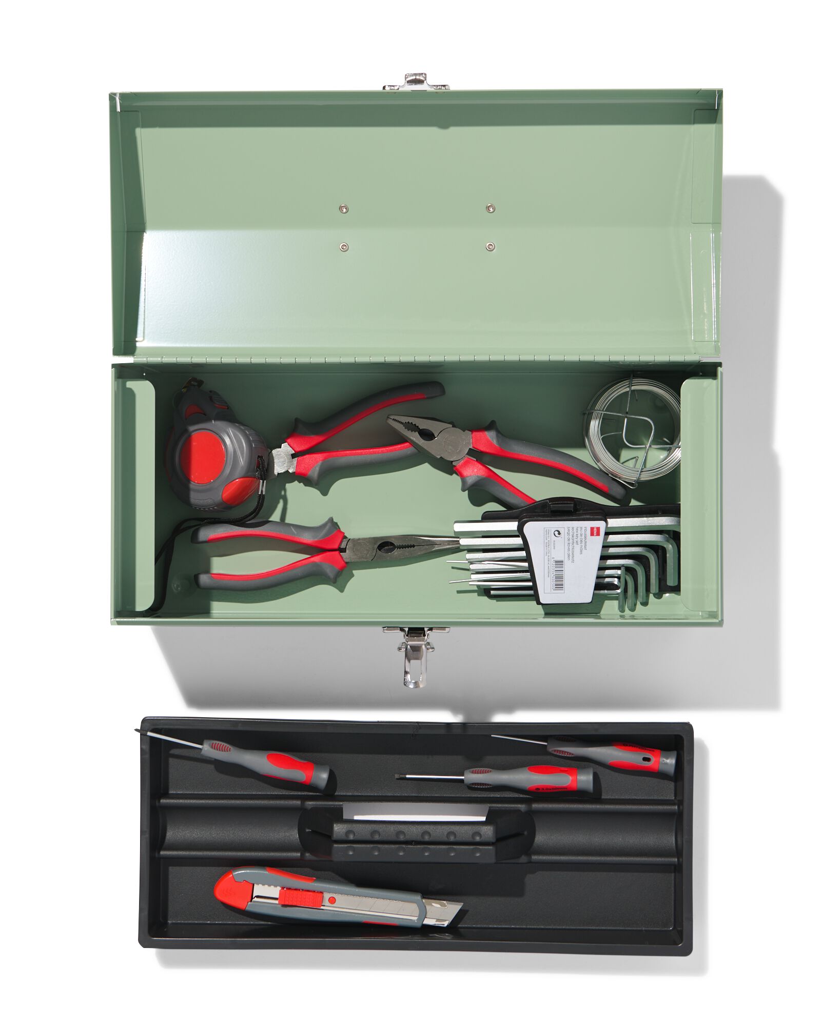 bo&icirc;te &agrave; outils 18x41x19 m&eacute;tal vert - 81060023 - HEMA