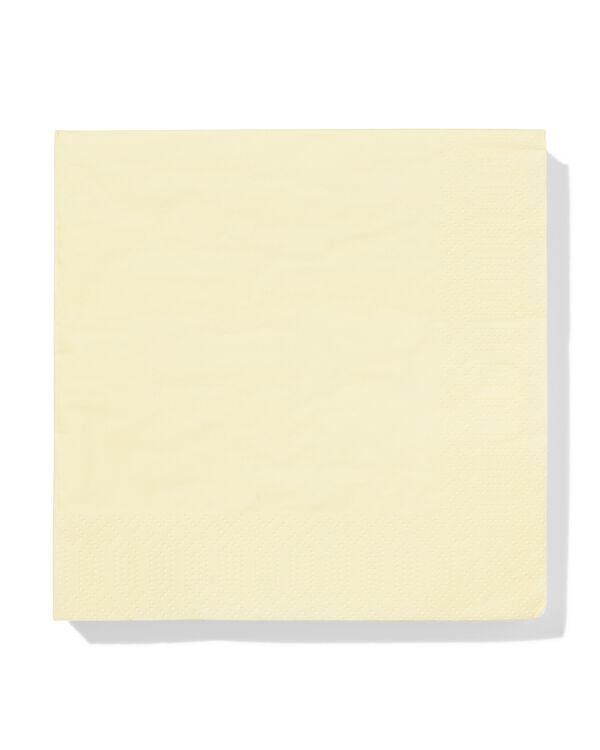 serviettes 33 x 33 cm jaune - lot de 20 - 25800221 - HEMA