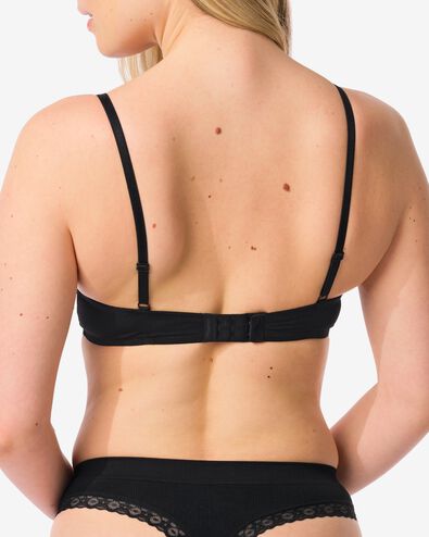voorgevormde kanten bh met beugel zwart zwart - 21800182BLACK - HEMA
