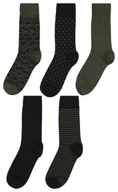 5 paires de chaussettes homme zigzag vert armée vert armée - 1000024586 - HEMA