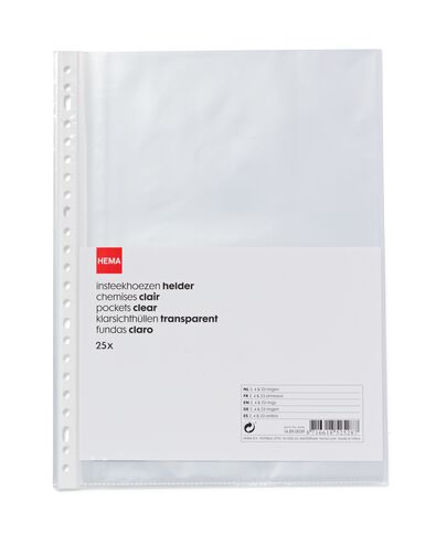 25 pochettes perfor&eacute;es - 14890039 - HEMA