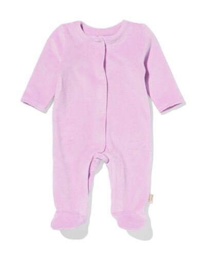 combinaison nouveau-n&eacute; c&ocirc;tel&eacute; velours violet violet - 33439320PURPLE - HEMA