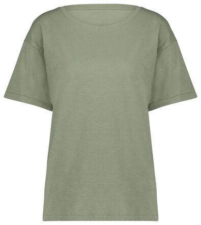 Damen-T-Shirt hellgrün - 1000023917 - HEMA