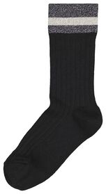 chaussettes femme côte paillette noir noir - 1000025207 - HEMA