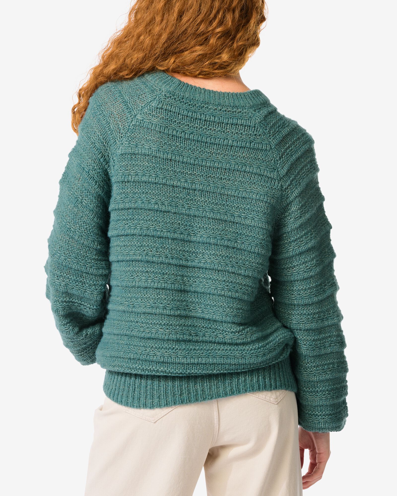 damestrui Hella rib groen - 36204440GREEN - HEMA