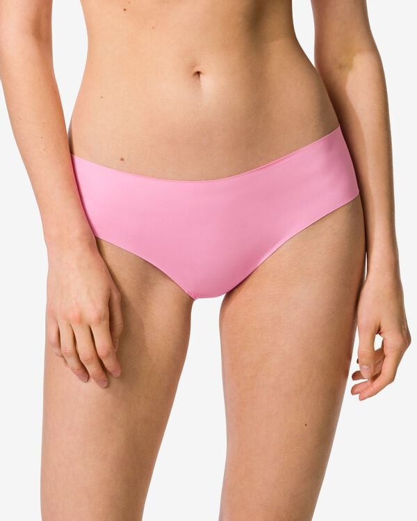 Damen-Brazilian aus Mikrofaser mit Spitze rosa - 19600904PINK - HEMA