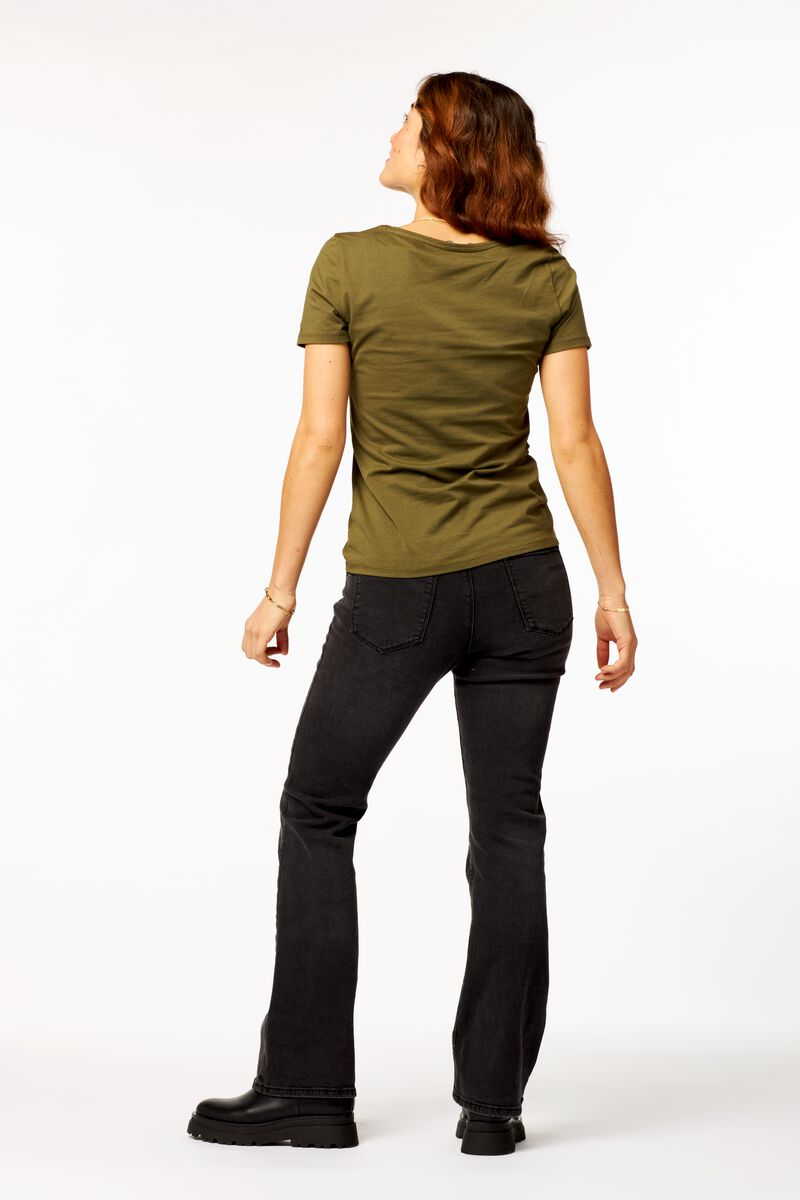 Damen-T-Shirt olivgrün - 1000023492 - HEMA