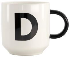 mug en faïence blanc/noir 350 ml - D - 61120099 - HEMA