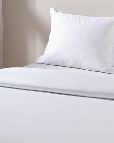 housse de couette 140x200/220 cm satin blanc - 5790149 - HEMA