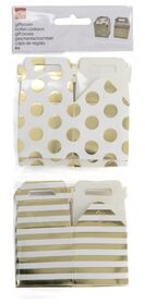 6er-Pack Geschenkschachteln, Pappe, 5 x 5 x 5 cm, Punkte/Streifen - 14700592 - HEMA