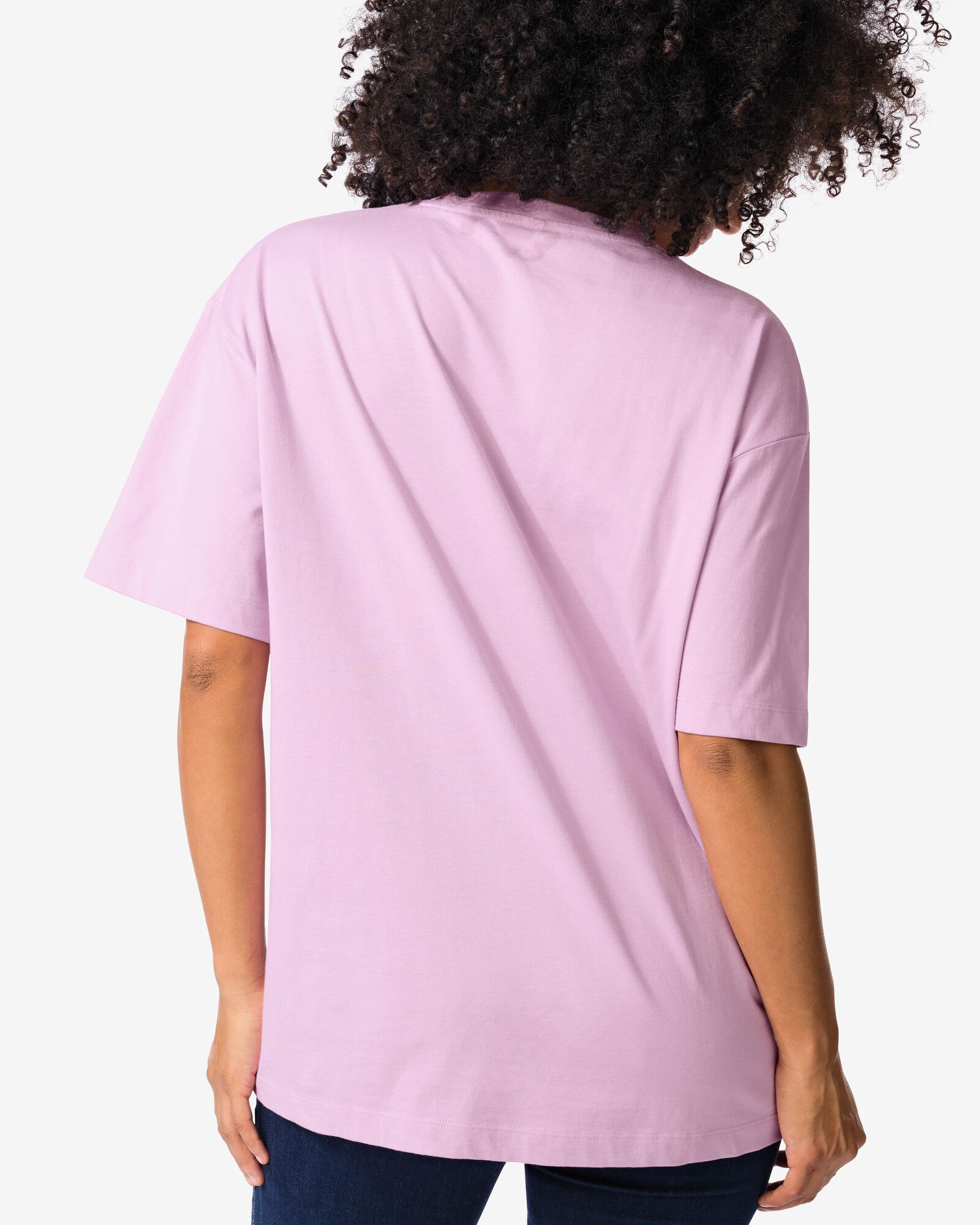 dames T-shirt Do oversized fit lila lila - 36311470LILAC - HEMA