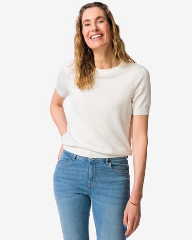 pull en maille femme Fally blanc blanc - 36357070WHITE - HEMA