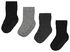 4er-Pack Baby-Socken, gerippt grau 0-6 m - 4723016 - HEMA