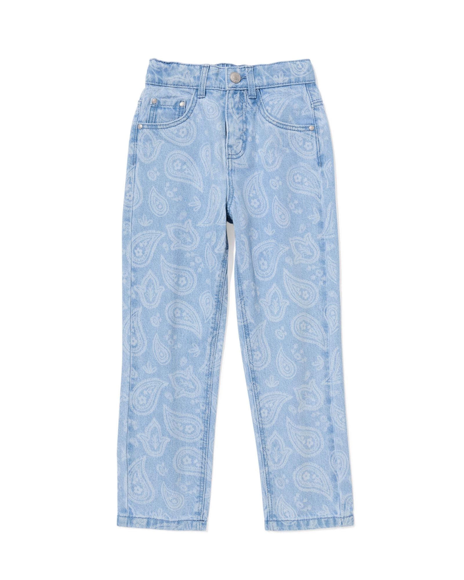 kinderbroek mom fit paisley lichtblauw lichtblauw - 30835913LIGHTBLUE - HEMA