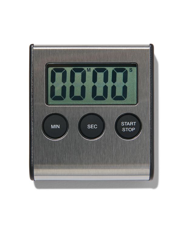 minuteur digital num&eacute;rique en inox - 80841225 - HEMA