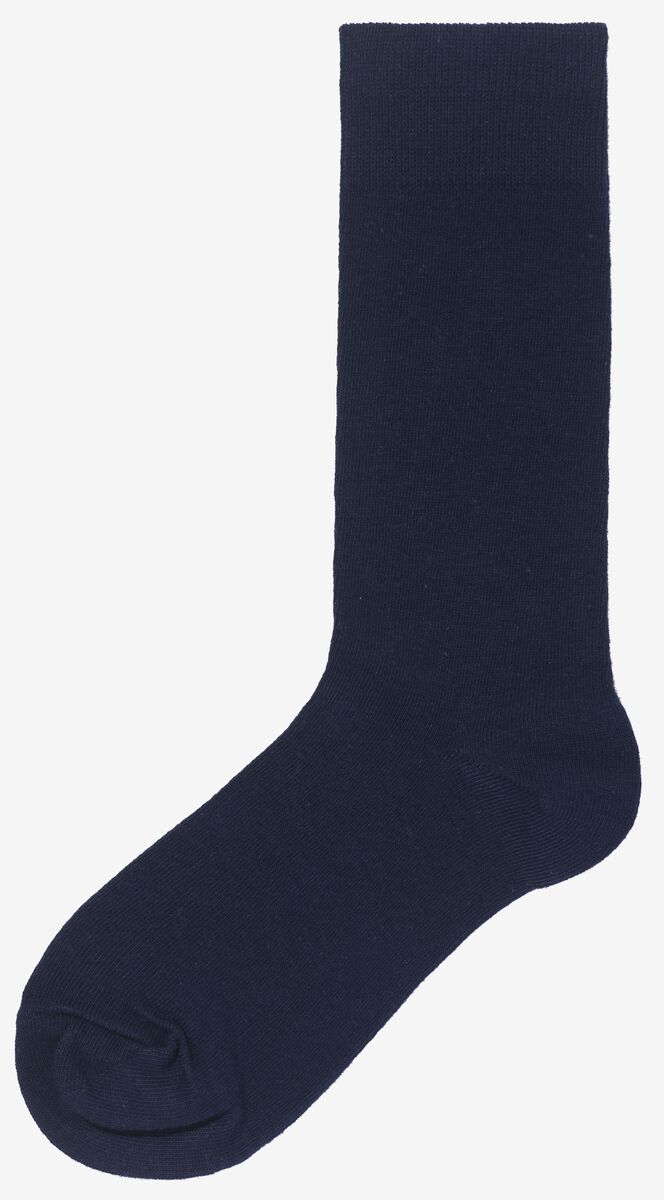 5 paires de chaussettes homme avec coton bleu foncé 43/46 - 4110097 - HEMA