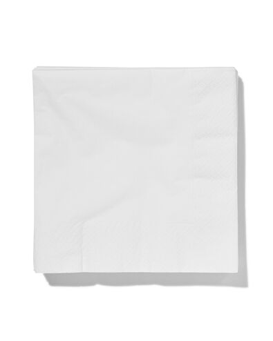 20 serviettes - 33 x 33 - papier - blanc - 14210173 - HEMA