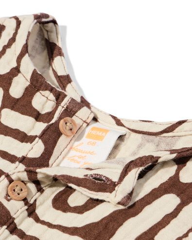 babyjumpsuit abstract bruin bruin - 33189370BROWN - HEMA