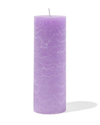 rustikale Kerze, Ø 7 x 8 cm, violett lila 7 x 8 - 13502818 - HEMA
