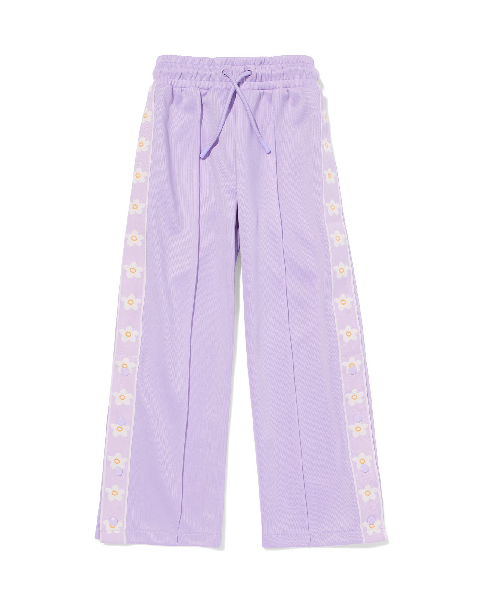 pantalon enfant coupe droite fleurs lilas lilas - 30842617LILAC - HEMA