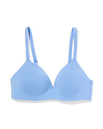 soutien-gorge pr&eacute;form&eacute; sans armatures micro bleu bleu - 21805740BLUE - HEMA