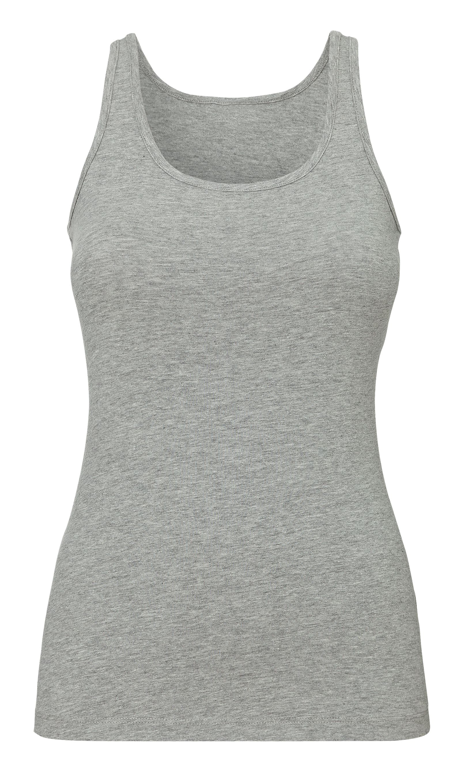 Damen-Top, Biobaumwolle hellgrau - 1000004680 - HEMA