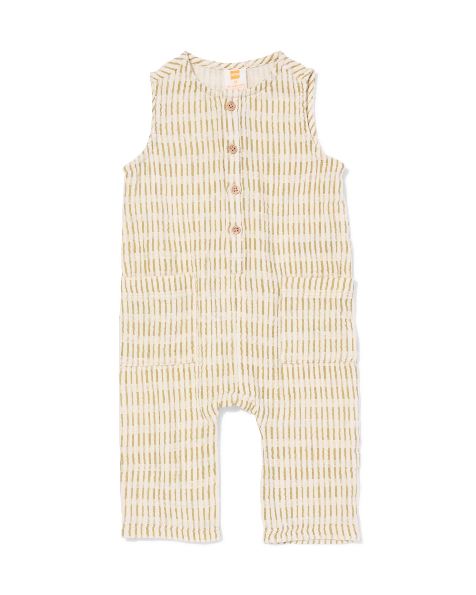 babyjumpsuit mousseline abstract ecru ecru - 33186170ECRU - HEMA