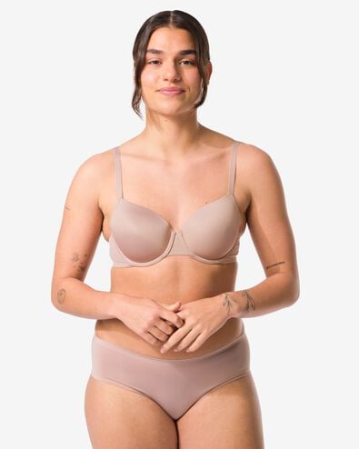 voorgevormde bh met beugel recycled/micro beige - 1000014813 - HEMA