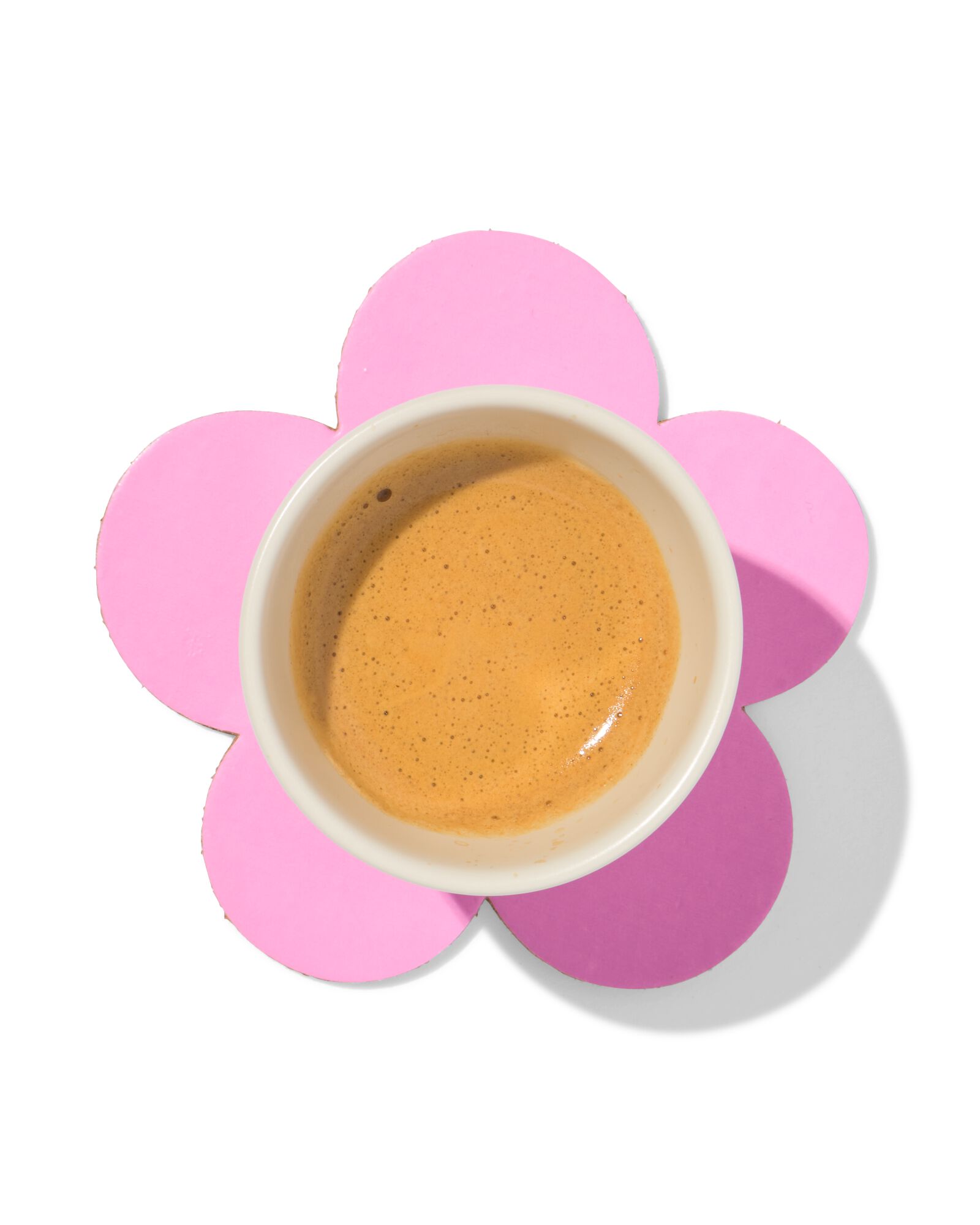 sous-verres 10x10x1,8cm li&egrave;ge fleur - lot de 4 - 61104516 - HEMA