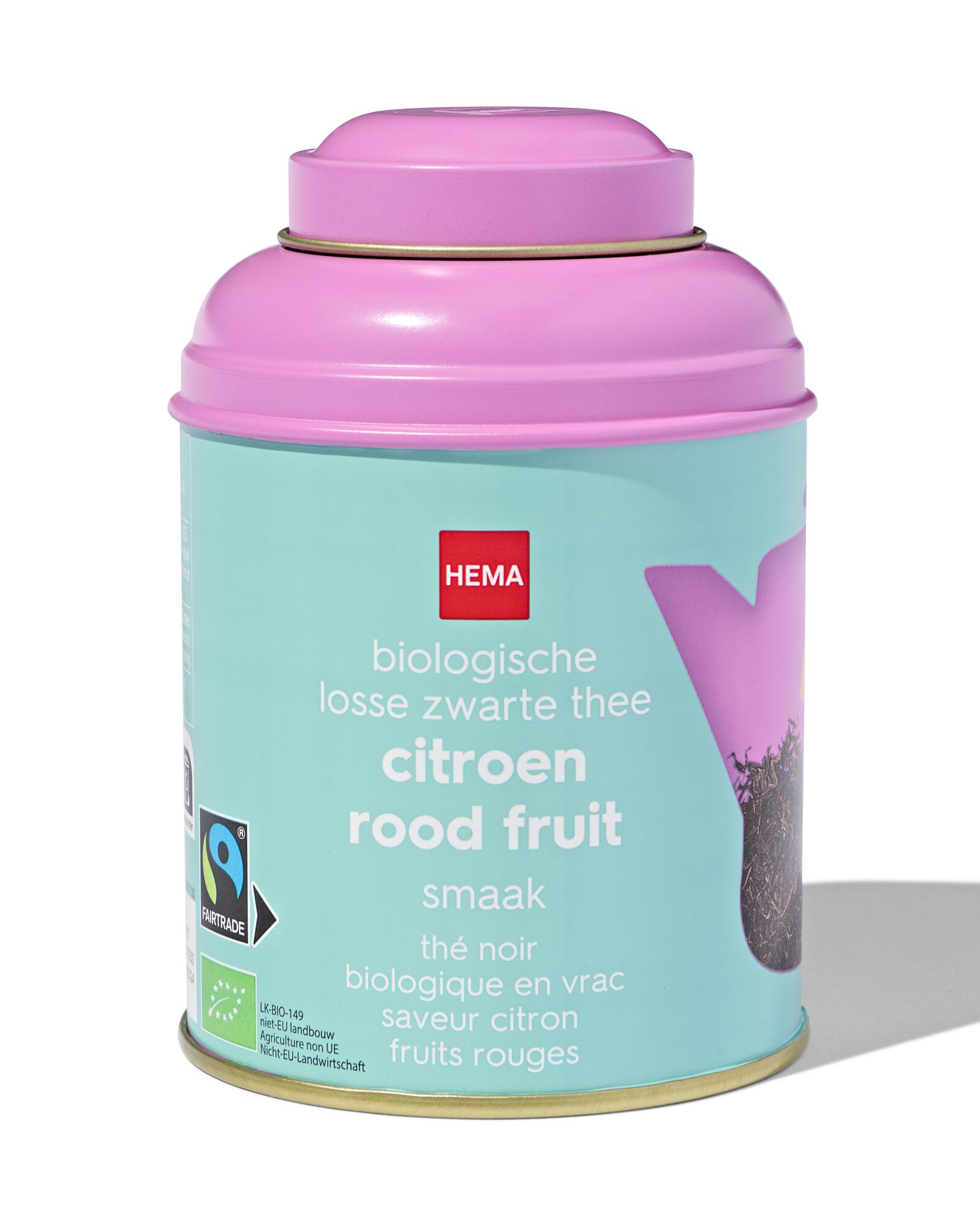 th&eacute; noir bio citron-fruits rouges 75 g en bo&icirc;te  - 17190311 - HEMA