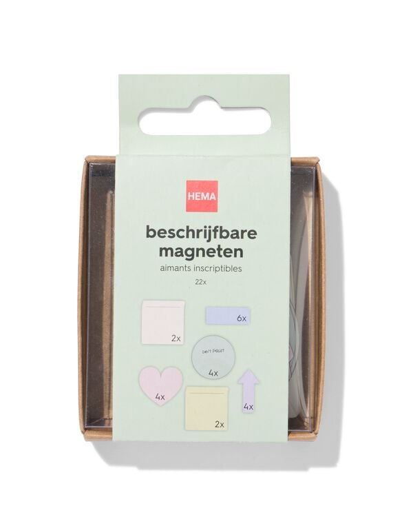 beschrijfbare magneten - 22 stuks - 14404006 - HEMA
