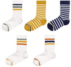5er-Pack Kinder-Socken, Streifen gelb gelb - 1000026505 - HEMA