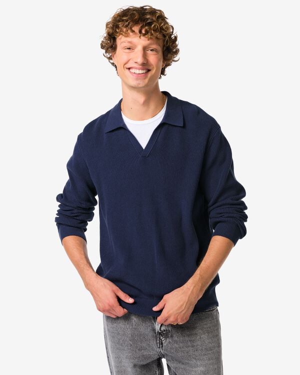 herentrui Ronin donkerblauw donkerblauw - 2170010DARKBLUE - HEMA