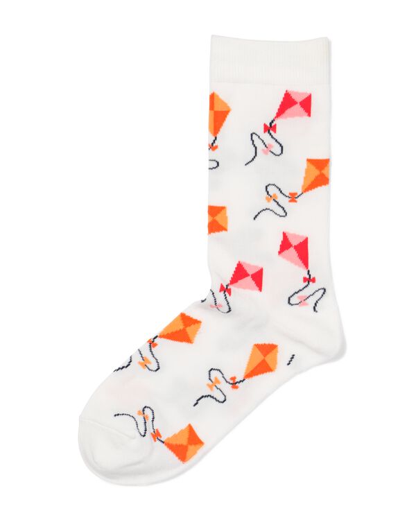 Les chaussettes pour adultes 'go with the flow' blanc cassé blanc cassé - 4100290OFFWHITE - HEMA