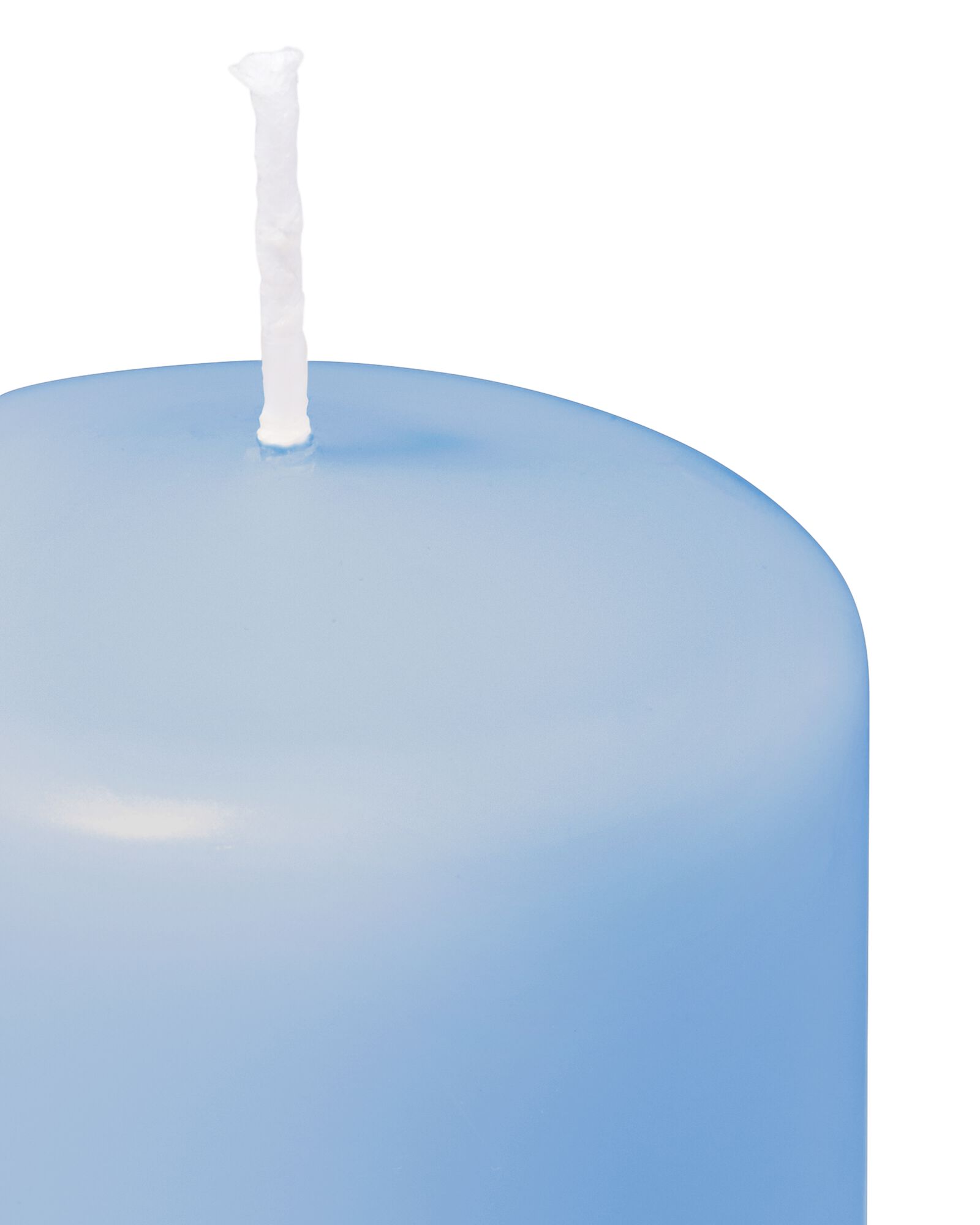 bougie cylindrique ⌀ 7 x 20 cm lisse bleu clair - 13509067 - HEMA