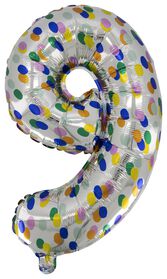 ballon alu avec confettis XL chiffre 9 - 14200639 - HEMA