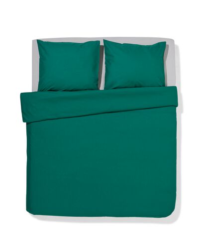 Bettbezug 240x200/220 cm, weiche Baumwolle dunkelgr&uuml;n - 5750184 - HEMA