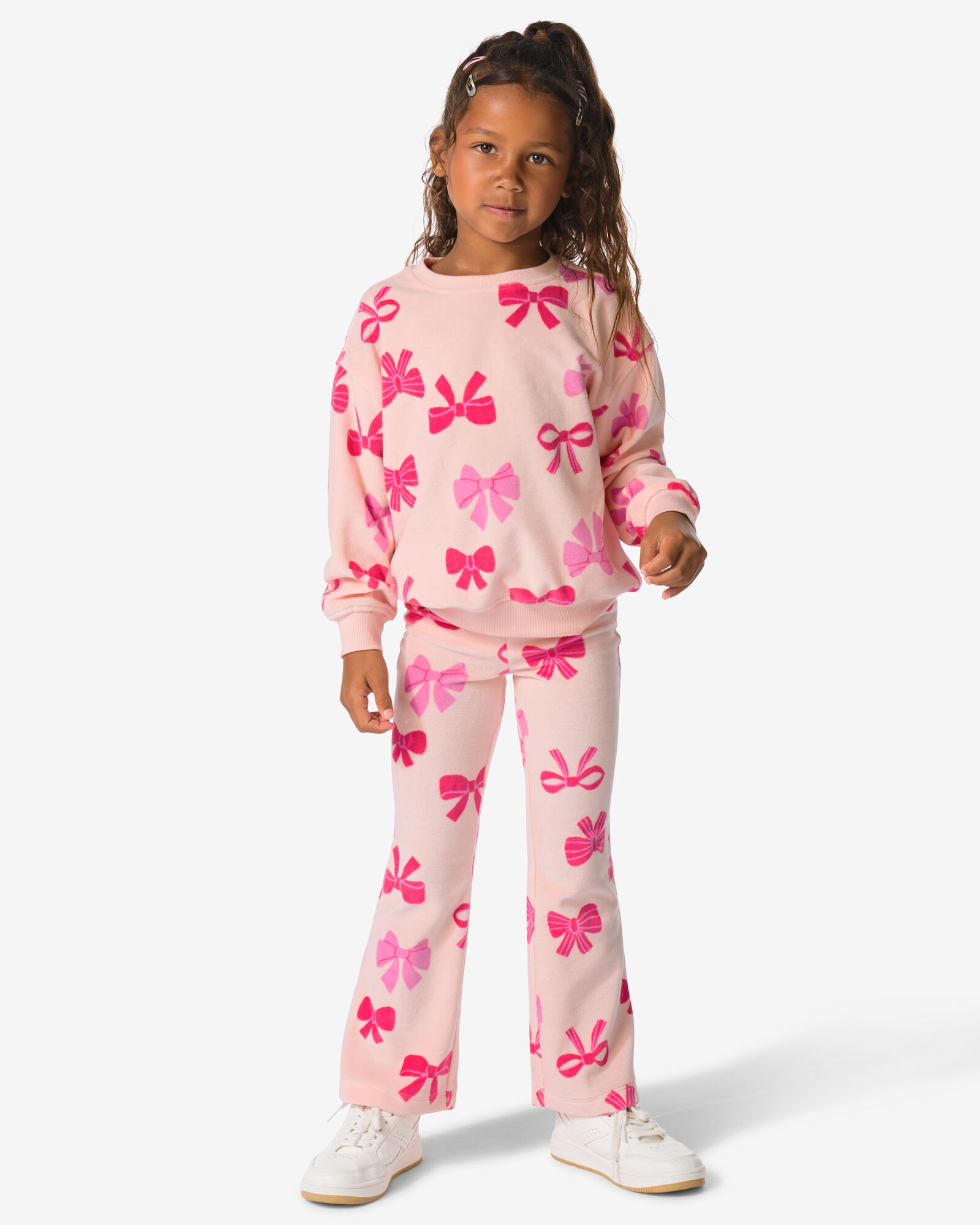 Kinderbekleidungsset Pullover und Leggings mit Schleifen rosa rosa - 30835806PINK - HEMA