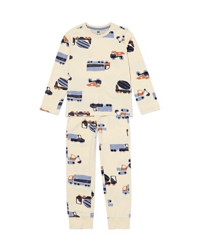 Kinderpyjama Auto  eierschalenfarben eierschalenfarben - 23000750OFFWHITE - HEMA